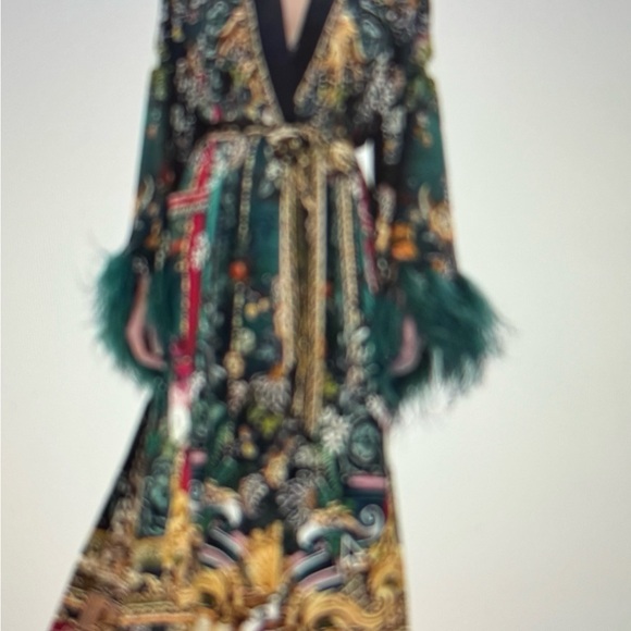 Camilla Robe with Feathers - Picture 7 of 9